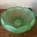 Vintage Viking Glass Bowl Green Frosted Glass Rare