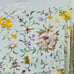 Vintage Ecru Colored, Floral Embroidered Piano Shawl with Fringe. 47” x 43”