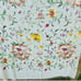 Vintage Ecru Colored, Floral Embroidered Piano Shawl with Fringe. 47” x 43”