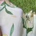Vintage Ecru Colored, Floral Embroidered Piano Shawl with Fringe. 47” x 43”