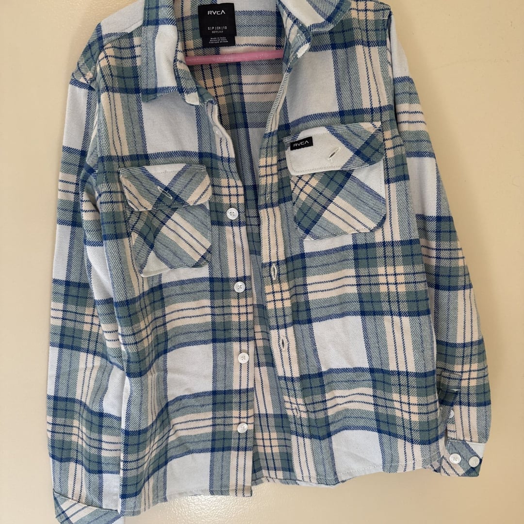 Boys - RVCA That'll Work Flannel Shirt - Boy's Shirts in Margarita size S