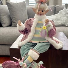 Cynthia Rowley Easter Day Elf Shelf Sitter Doll Home Decor boy 25”