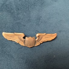 Vintage sterling 3 inch aviator badge