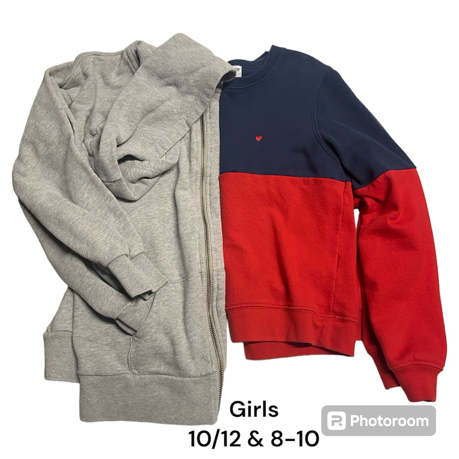 2 Lot Girl M Nordstrom Suburban Riot Sweatshirt Heart Basic Treasure Bond Jacket