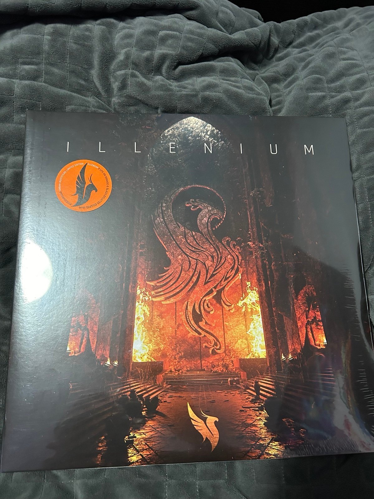Illenium vinyl orange and black splatter