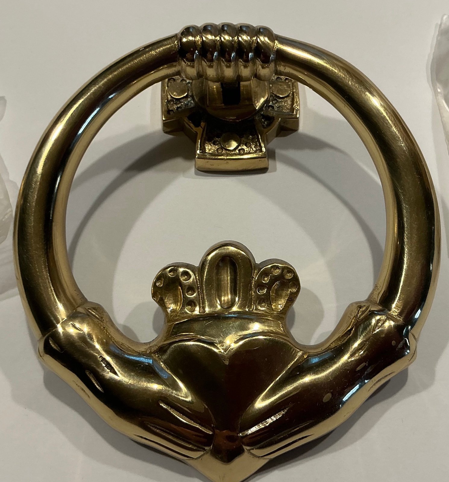 Vintage Claddagh Brass Door Knocker Irish