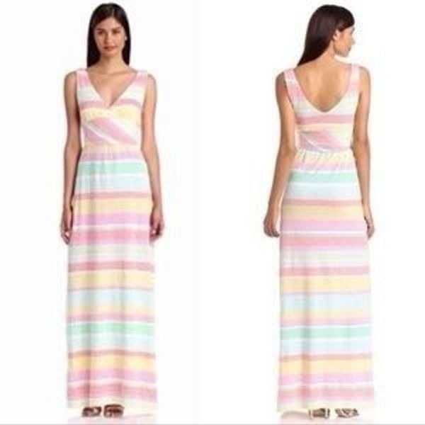 Lilly Pulitzer colorful striped sleeveless lightweight Sloane maxi dress size sm