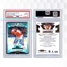 Joel Farabee 2020 O.P.C. Platinum #R-JF Update - ‘19 Rookie Autos PSA 10 GEM MT