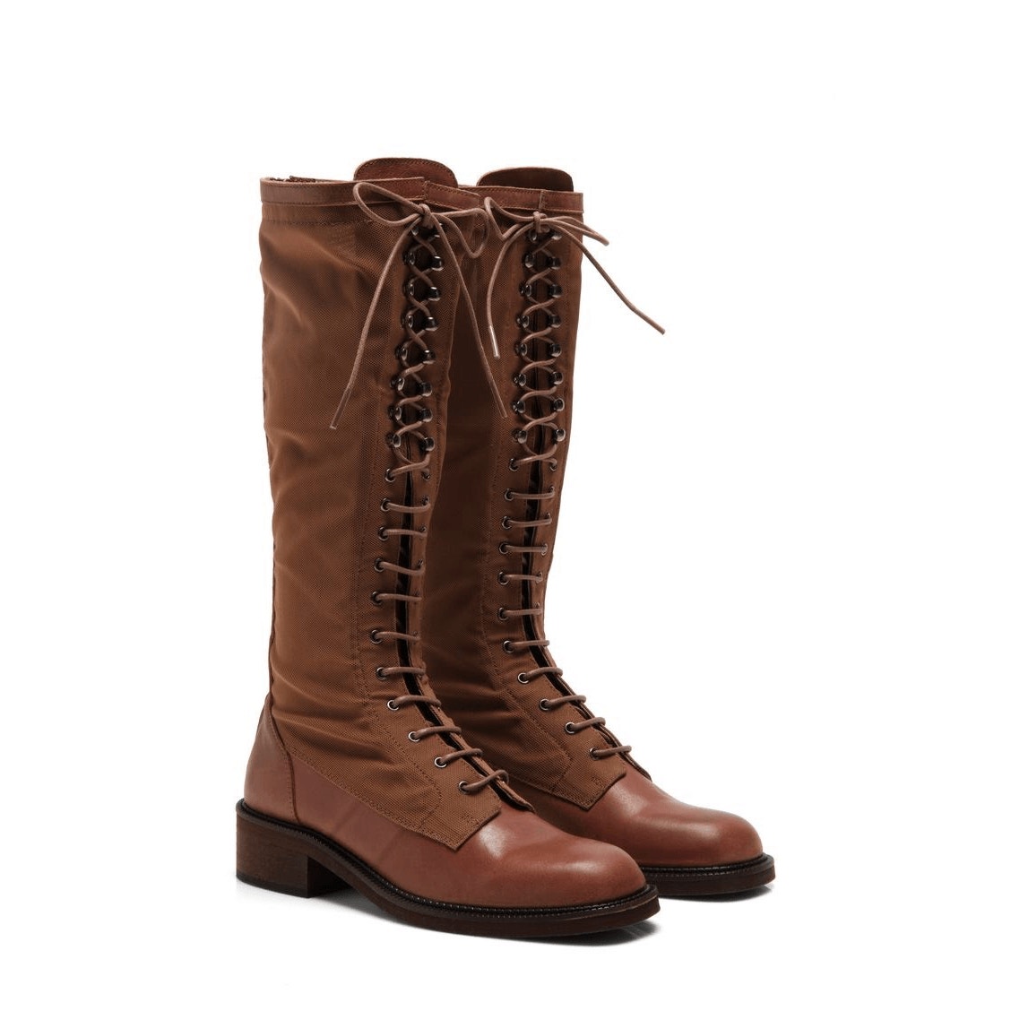Free People Womens Trickum Tall Boots Lace Up Brown Size 39 US 9