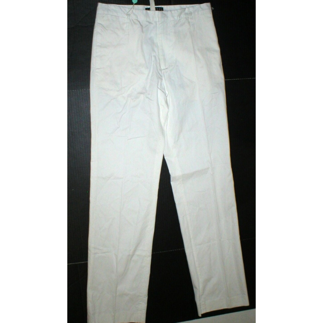New Womens NWT 674 Designer Peachoo + Krejberg 30 36 White Pants M France Tall