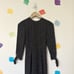 0 Reformation Black White Polka Dot Long Sleeve Slip Midi Dress