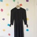 0 Reformation Black White Polka Dot Long Sleeve Slip Midi Dress