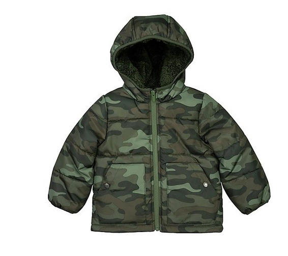 NWT 5 6 Carters camo camouflage jacket coat puffer Snow winter boy girl military