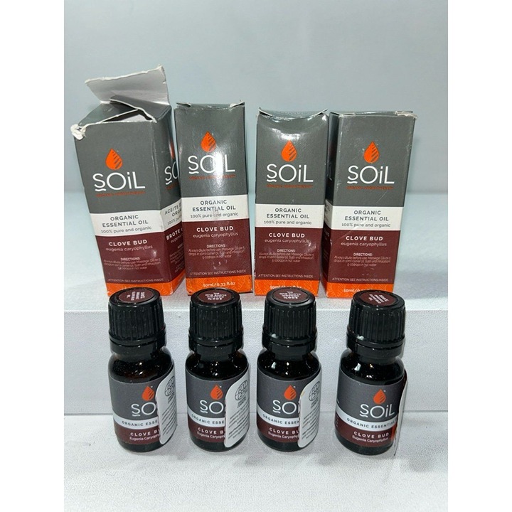 4 Sealed Soil Clove Bud 100% Pure Essential Oil Blend, .33 Fl Oz Each, Damaged B