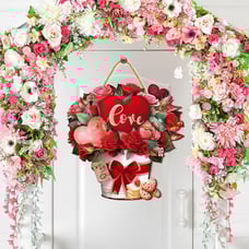 Valentine's Day Door Decor Vintage Wood Hanging Sign Wooden Farmhouse Home