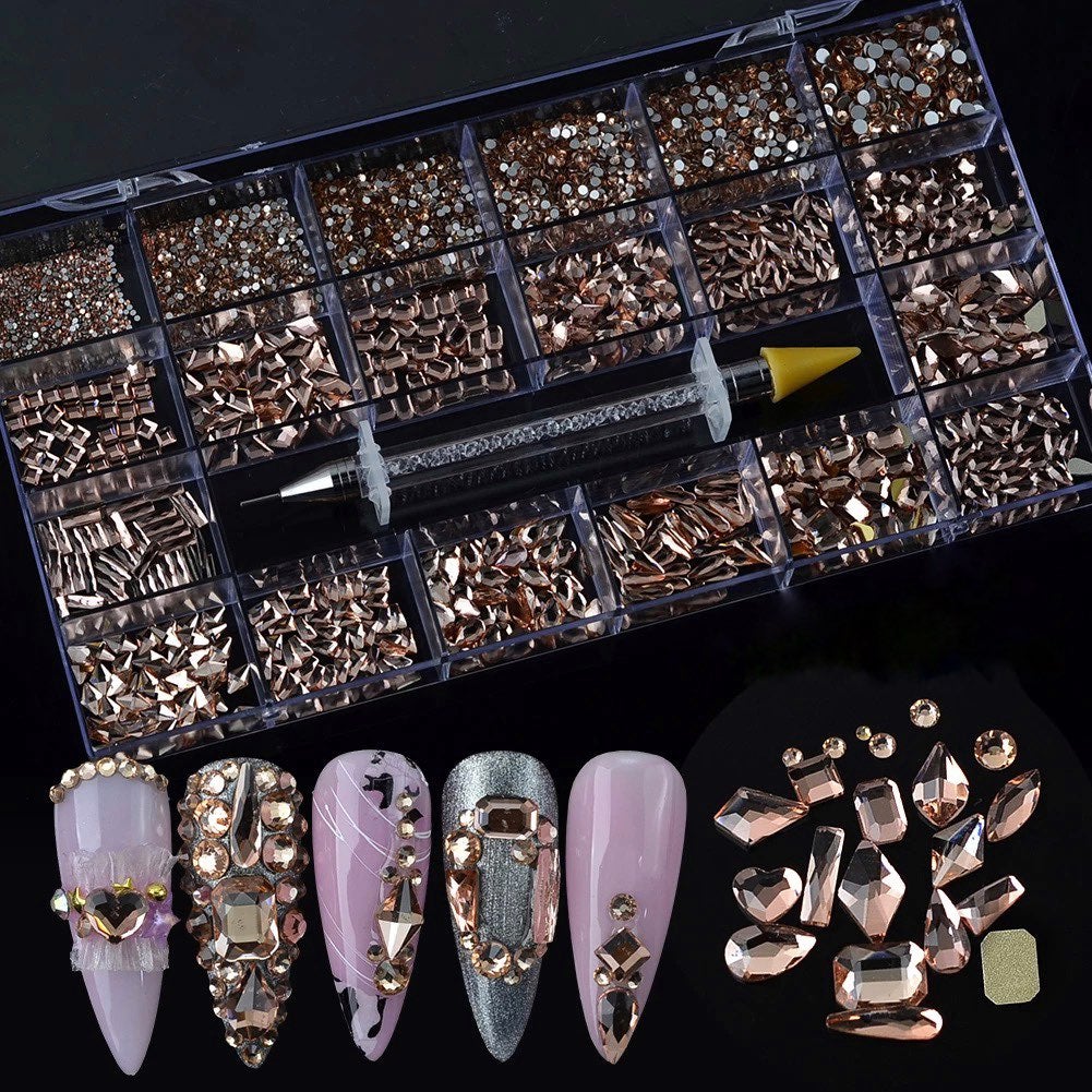 Hight Quality 3D Nail Crystals Rhinestones For Nail Art Decoration