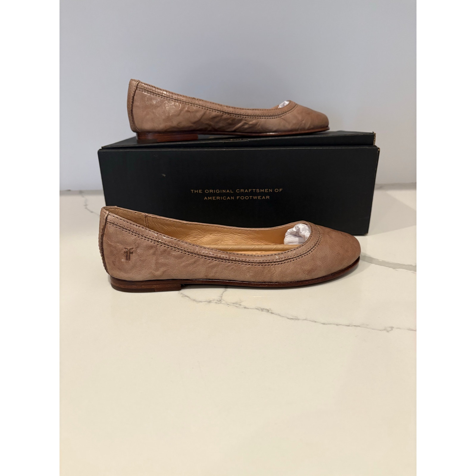 Frye Carson Ballet Clay Flat Slip On New In Box Women's Size 5.5