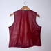 Vintage Valerie Stevens Red Leather Vest Size L