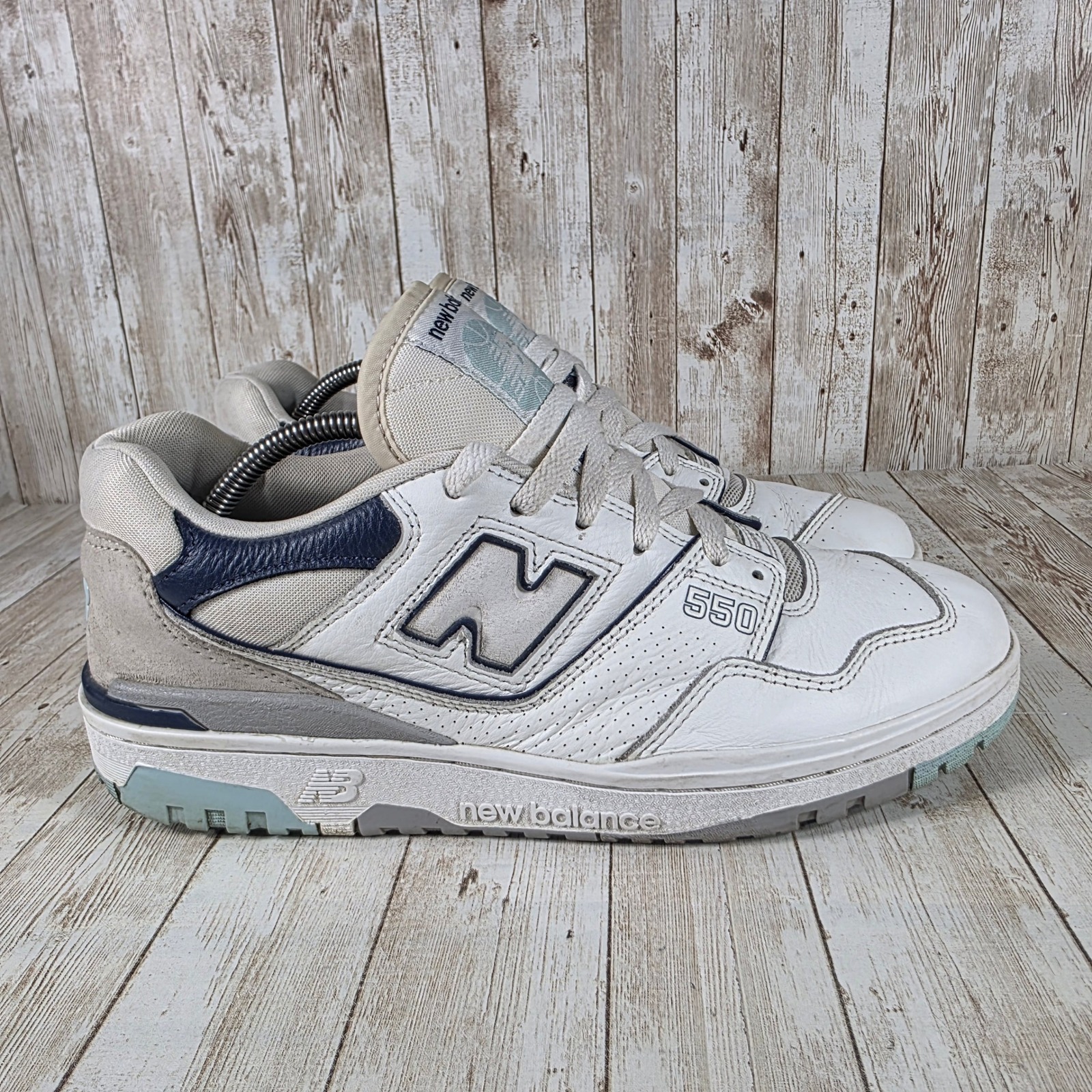 New Balance 550 Sneakers Low Top White Blue Casual Shoes Mens Size 11