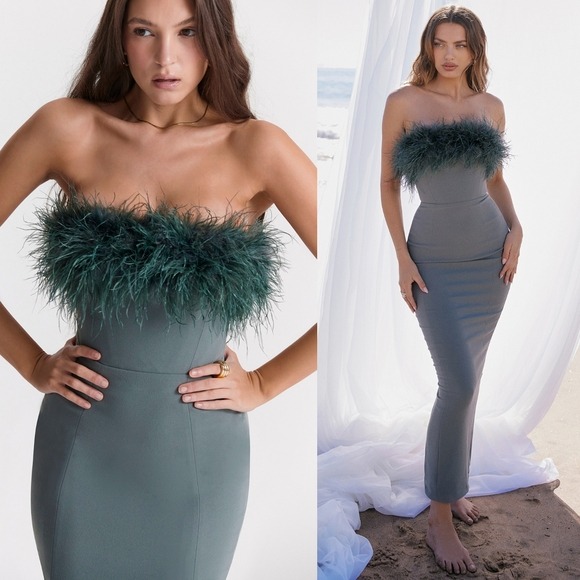 House Of CB 'Julienne' Eucalyptus Maxi Dress