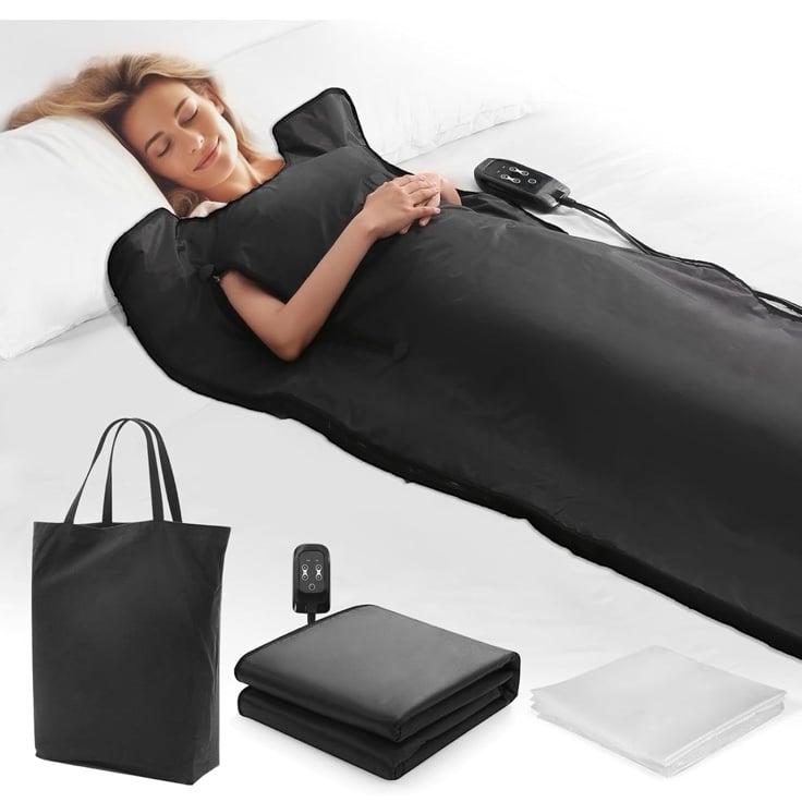 Infrared Sauna Blanket, 20-60 Minutes Timer, 6 ft x 2.65 ft