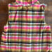 198 Free People Blanket Vest Plaid Oversized Large NWT