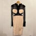 Miss Circle CutOut Colorblock Bandage Midi Dress Size S