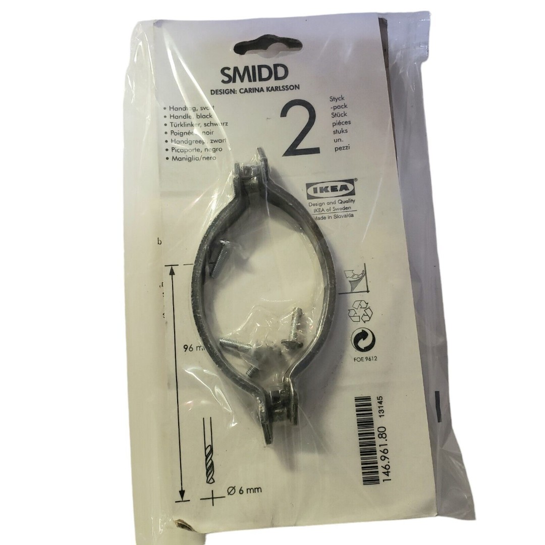 Ikea SMIDD 146.961.80 Cabinet Handles 2 Packs Of 2= 4 Carina Karlsson NEW