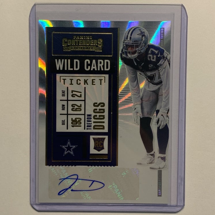Trevon Diggs 2020 Panini Contenders Wild Card Ticket Rookie SP Autograph RC #162