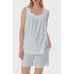 NWT Lanz of Salzburg Tulip Knit Shortie Pajama - Blue Tulips- size M
