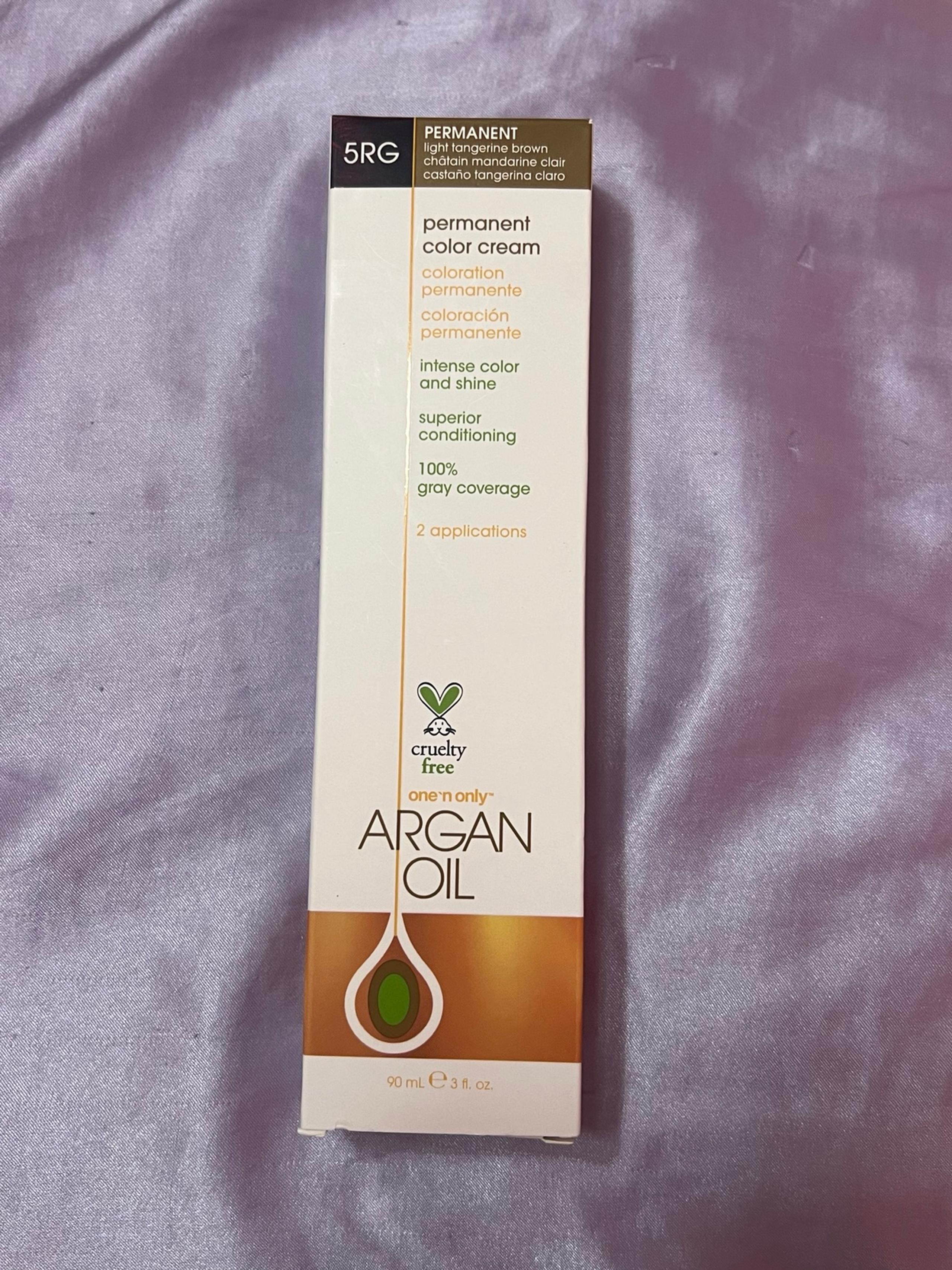 Argan Oil Permanent Color Cream Hair Dye 5RG