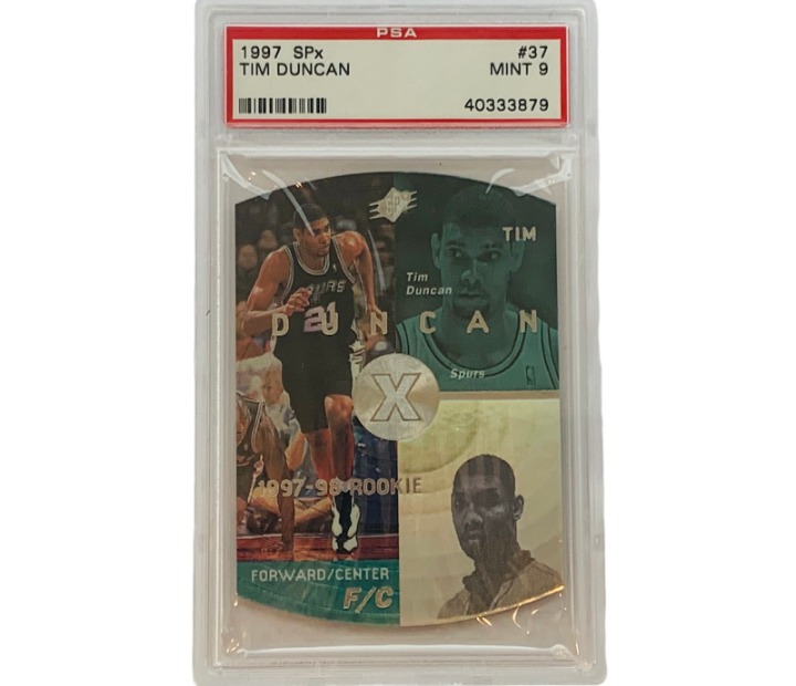 Tim Duncan SPX Rookie PSA 9 RC Spurs #37