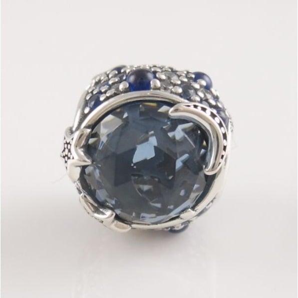 New! SPARKLING STARS Authentic PANDORA Celestial Blue NIGHT SKY Charm 799209C01