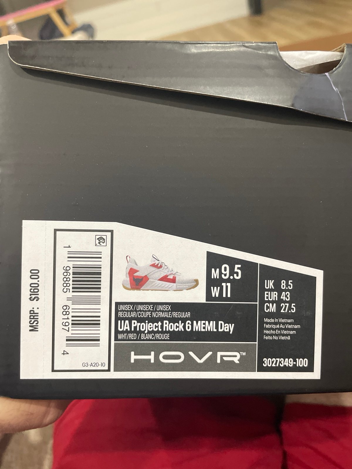 Under Armour x Project Rock 6 Training Shoes 'Memorial Day' 3027349-100