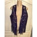 VINTAGE INCREDIBLE PURPLE HEAVY SUEDE FRINGED BEADED VEST BOHO HIPPIE FESTIVAL