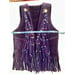 VINTAGE INCREDIBLE PURPLE HEAVY SUEDE FRINGED BEADED VEST BOHO HIPPIE FESTIVAL