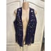VINTAGE INCREDIBLE PURPLE HEAVY SUEDE FRINGED BEADED VEST BOHO HIPPIE FESTIVAL
