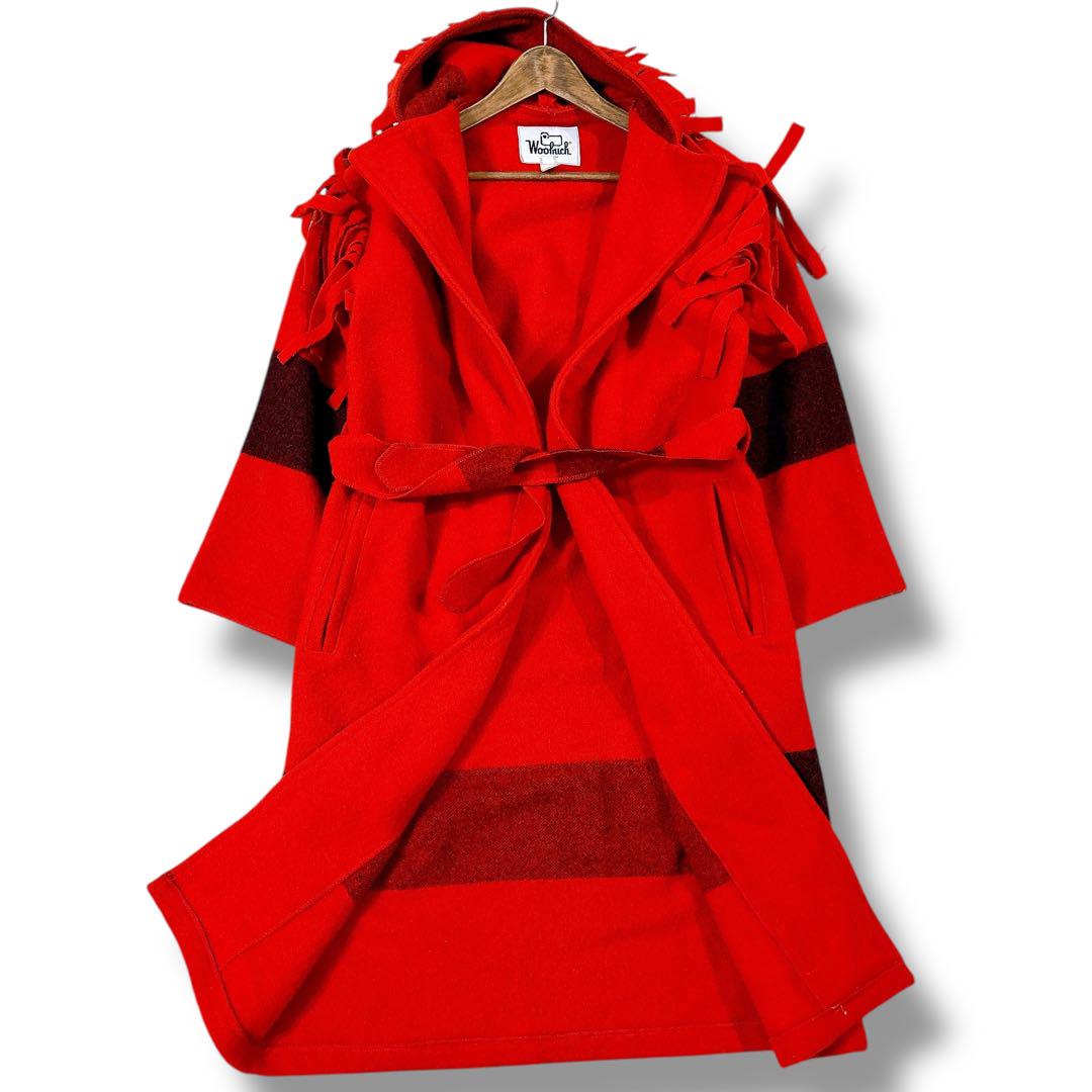 Brooks Brothers Vintage Gown Coat with Hood, Fringe, and Connected Belt.