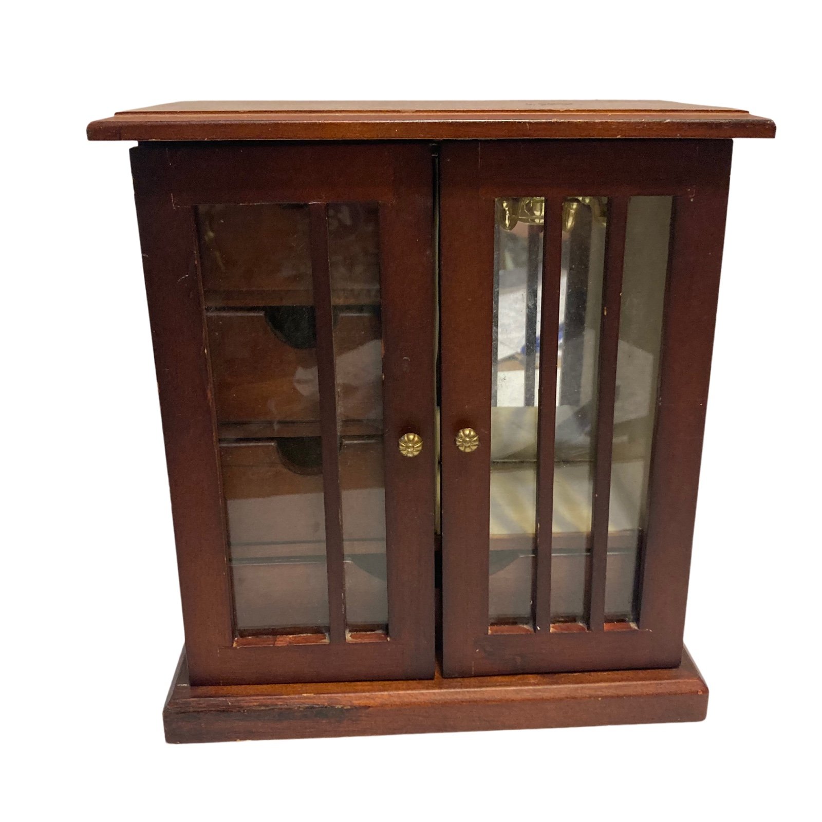 Beautiful Retro Double Door Mini Armoire Jewelry Box !