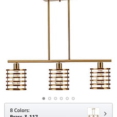 Brushed Brass 3 Pendent Modern Light