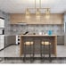 Brushed Brass 3 Pendent Modern Light