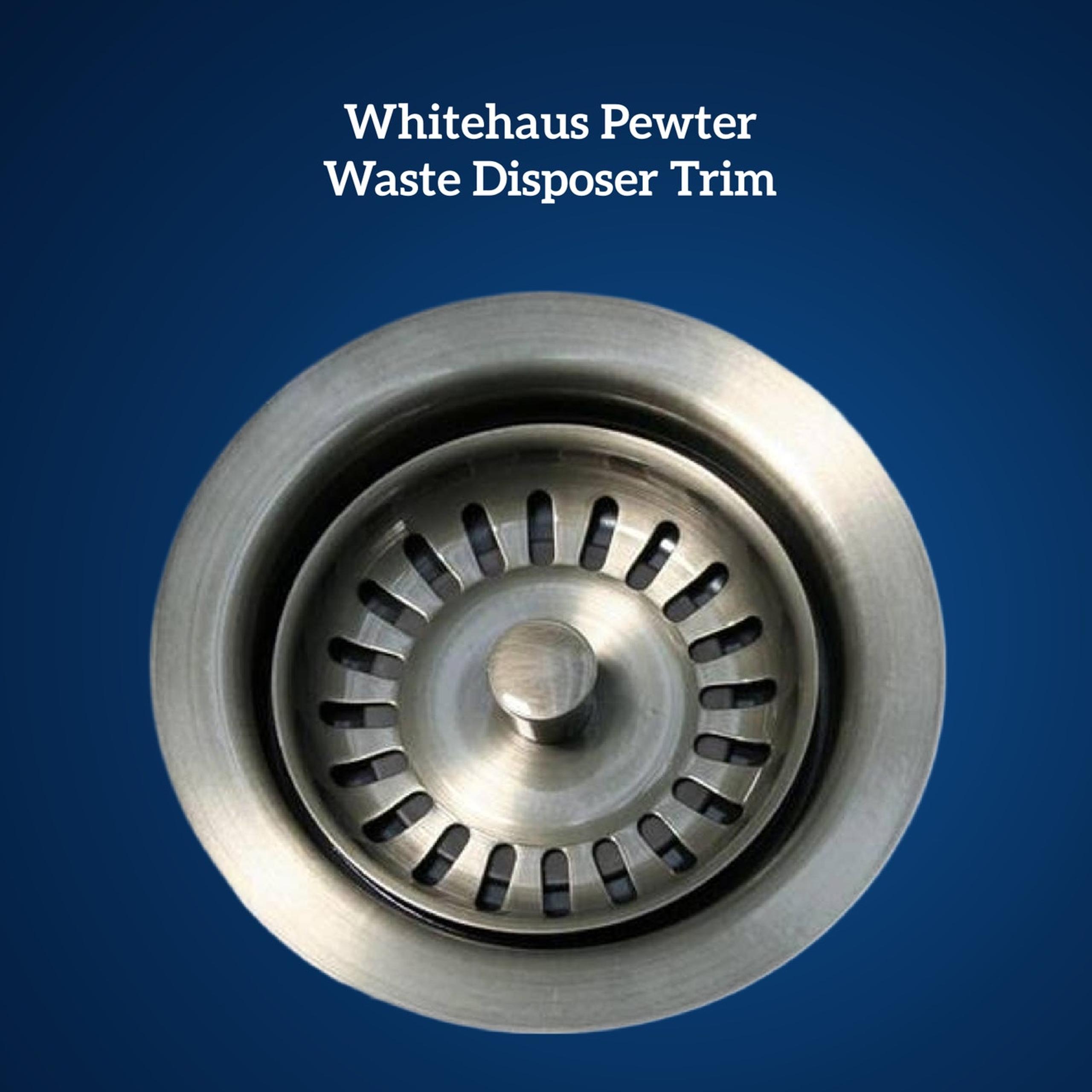 Pewter Waste Disposer Trim For Fireclay Quatro Alcove Series WH200-P 3.5"