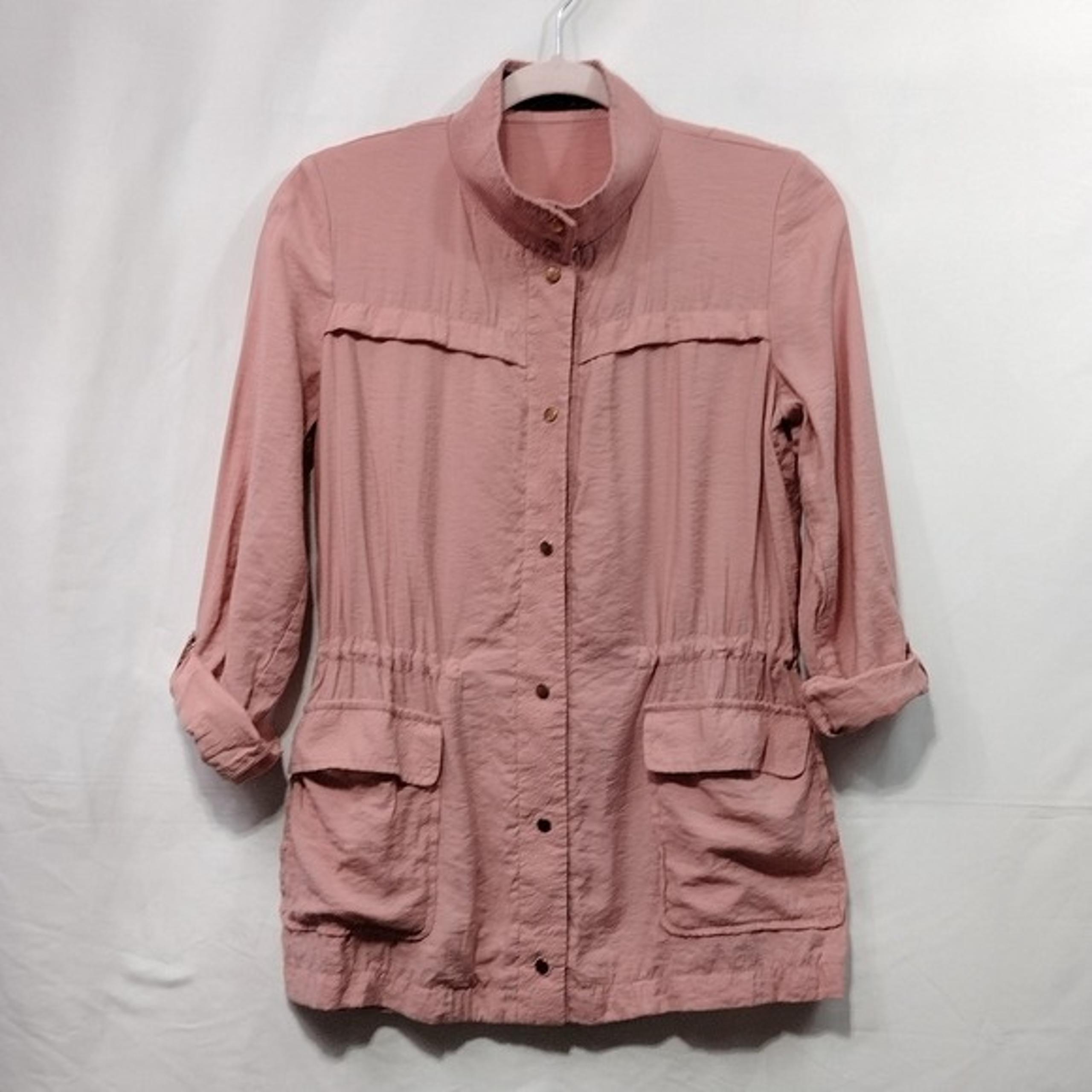 Zara Utility Shirt Jacket Women's XS Pink Shacket Cargo 90s Y2K Soft Comfy
