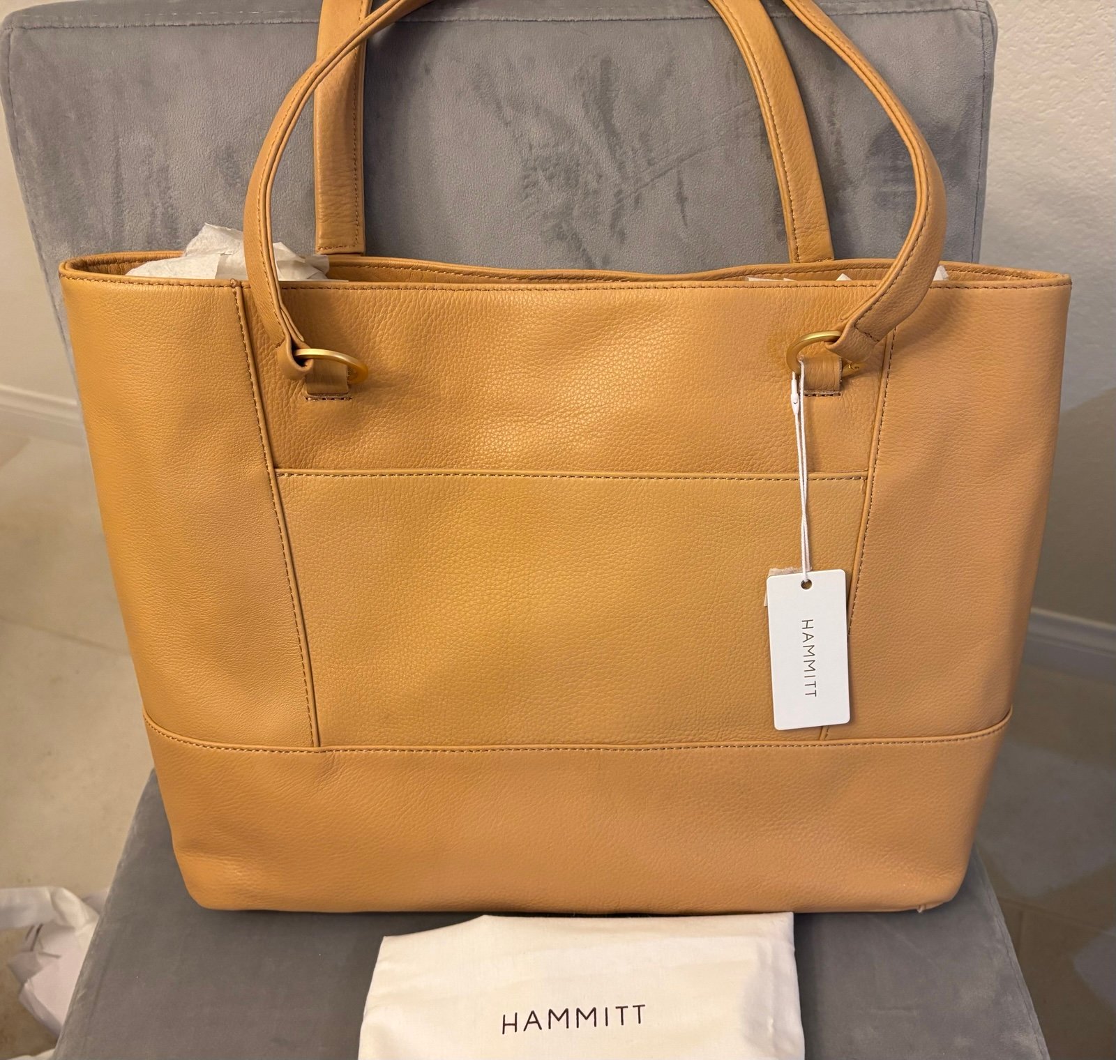 NWT Hammitt Anderson Tote Barley Tan Leather Handbag 435