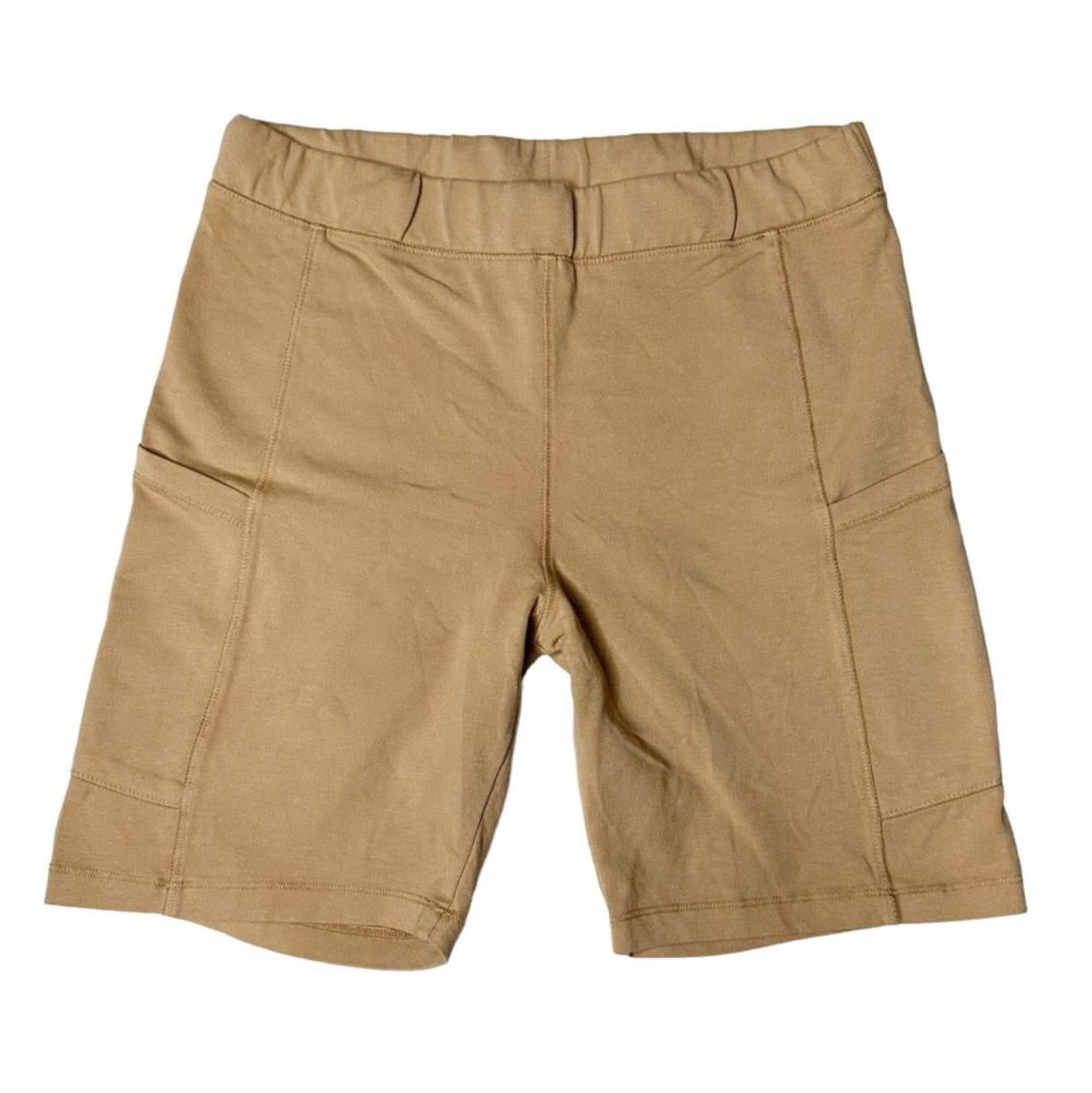 NWT Monrow Movement High Rise Biker Shorts 7 Taupe Womens S