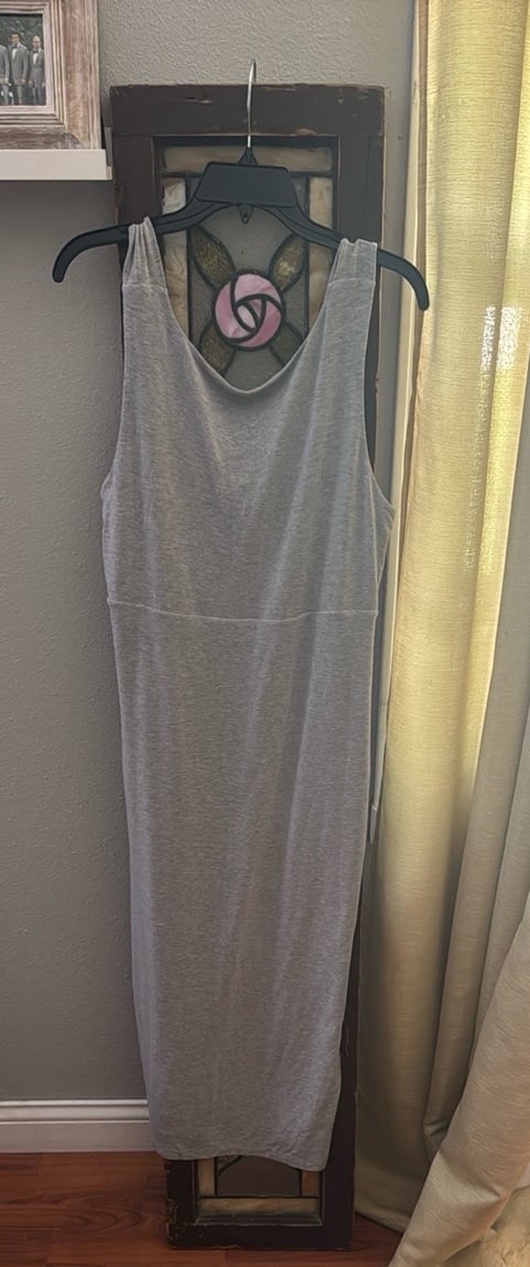 Athleta Gray Scoop Neck Body Con Dress