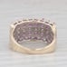 0.83ctw Ruby Diamond Cluster Ring 10k Yellow Gold Size 5.5