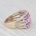 0.83ctw Ruby Diamond Cluster Ring 10k Yellow Gold Size 5.5