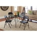 (4 pack) All-Steel Metal Folding Chair, Double Braced, Black