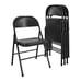(4 pack) All-Steel Metal Folding Chair, Double Braced, Black